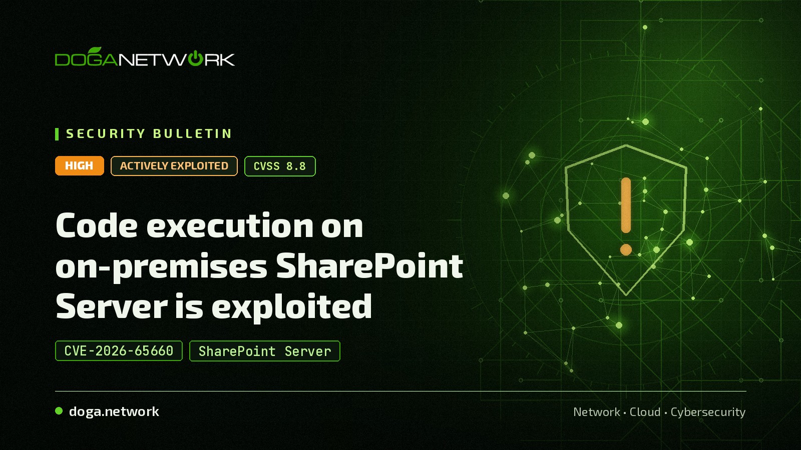 Microsoft SharePoint Server Vulnerability: CVE-2026-65660 Is Being Exploited