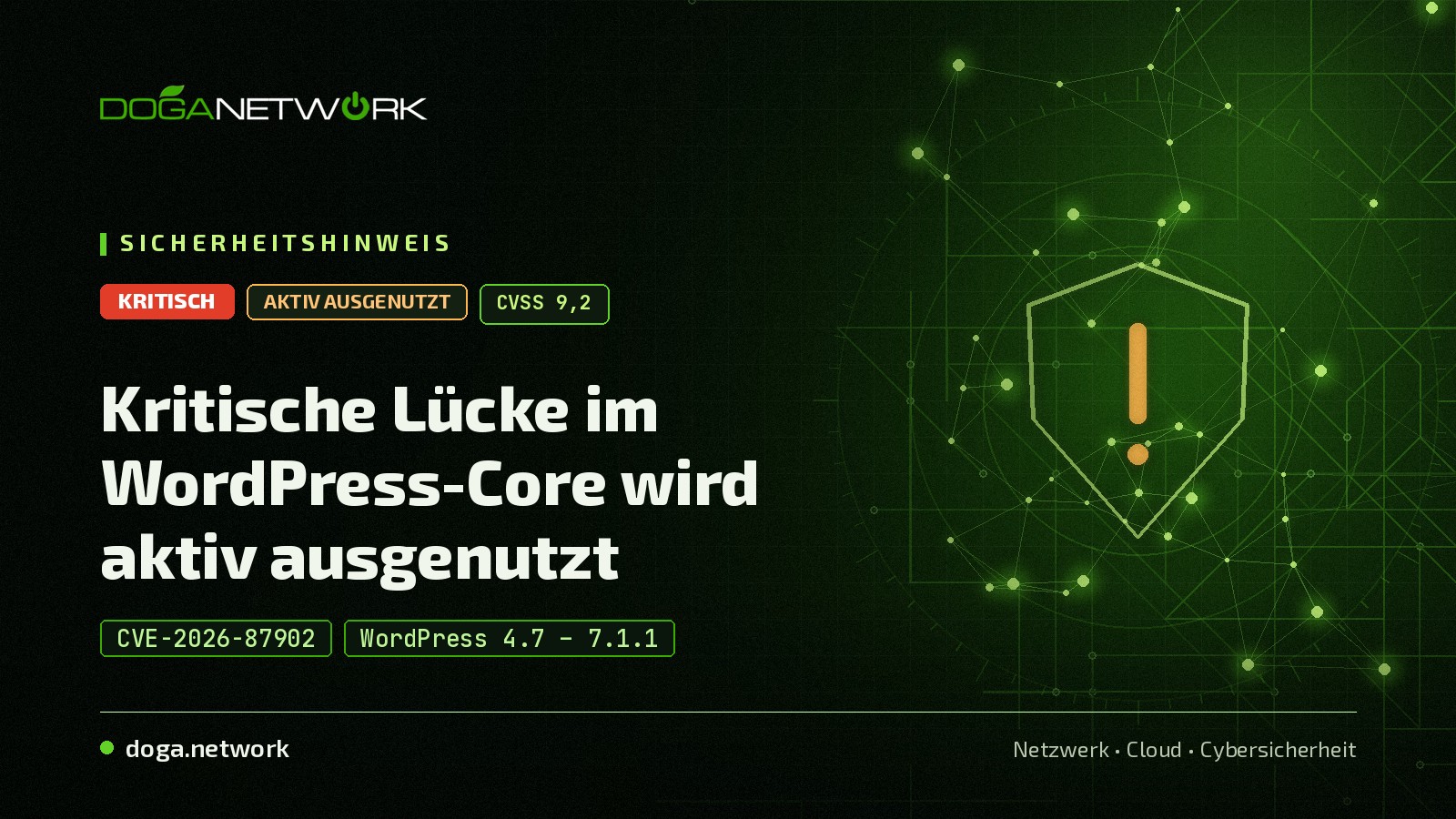 WordPress Sicherheitslücke CVE-2026-87902 wird aktiv ausgenutzt