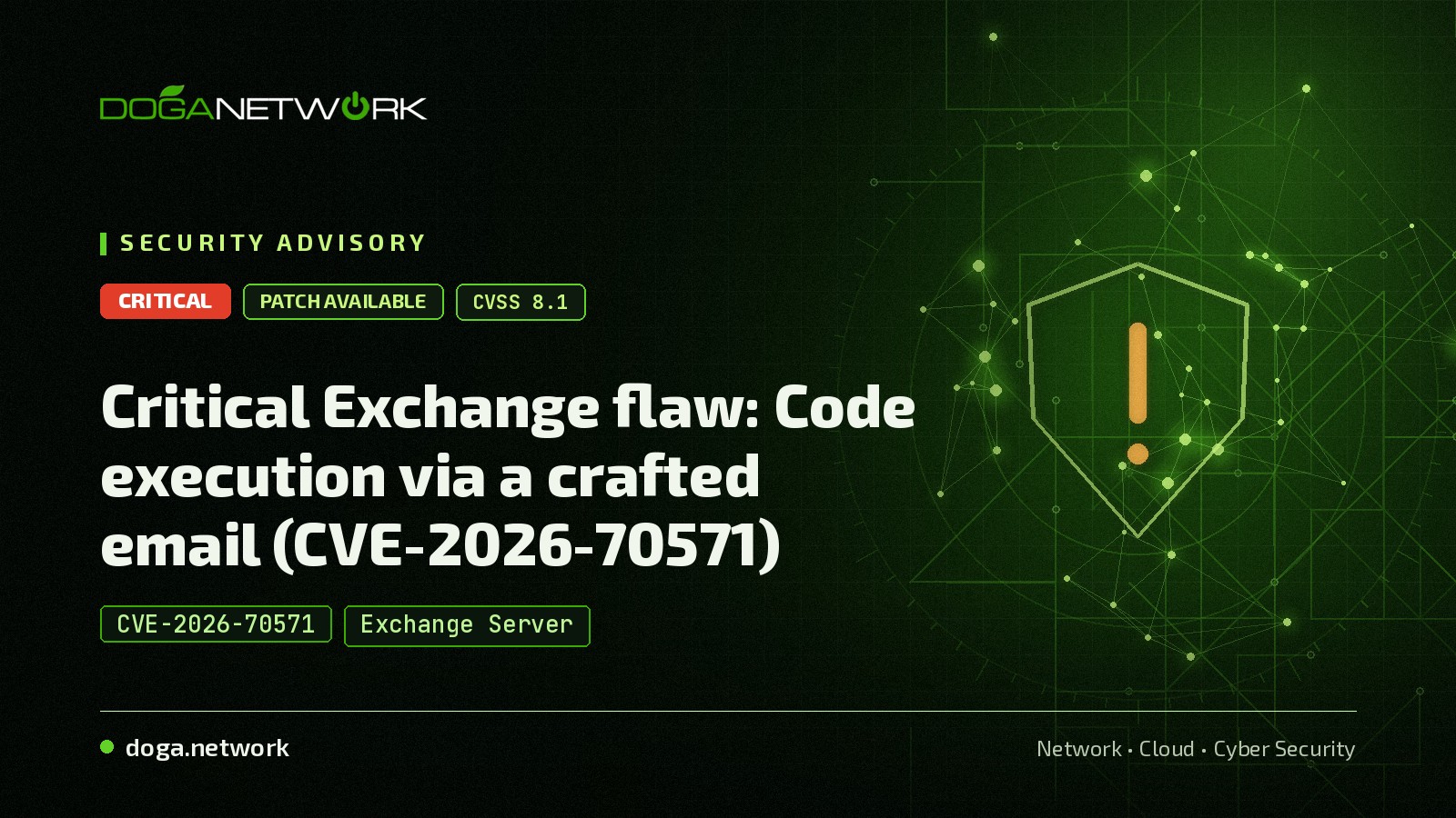 Exchange Server Vulnerability CVE-2026-70571: Critical RCE, last patch for 2016/2019