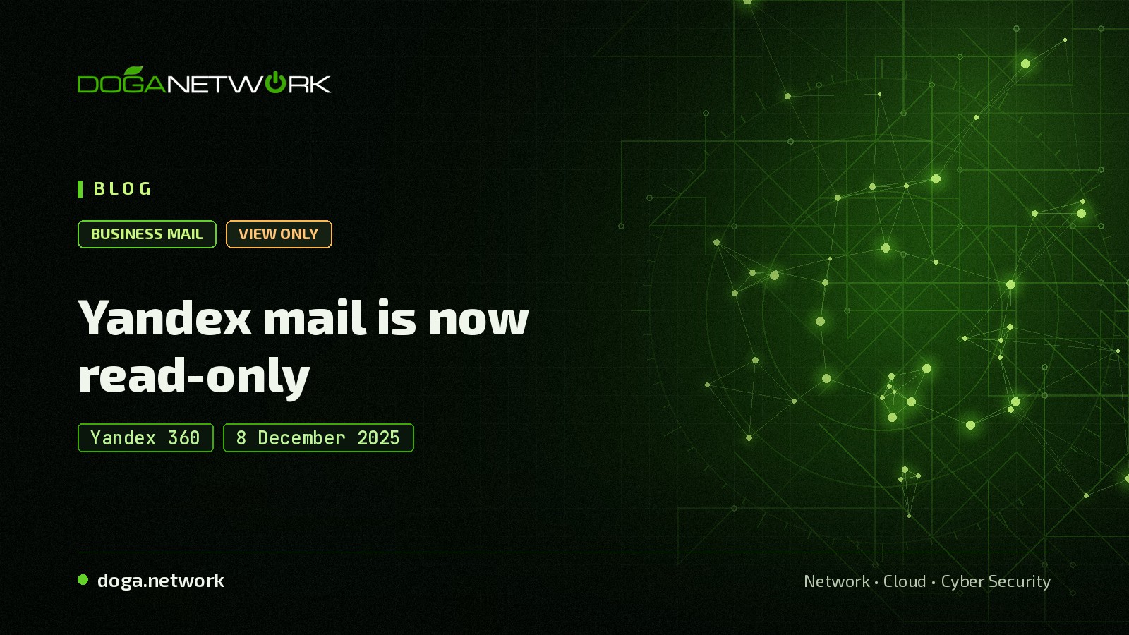 Yandex business mail has dropped to view-only mode